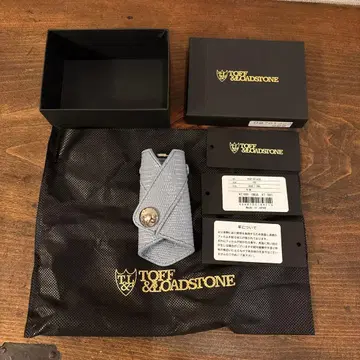 토프 앤 로드스톤 키 케이스 소가죽 스모키 블루