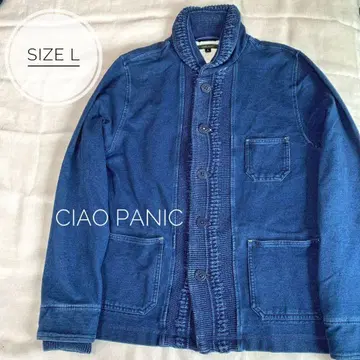 남성용 CIAO PANIC 데님 자켓 L 사이즈 아우터 블루