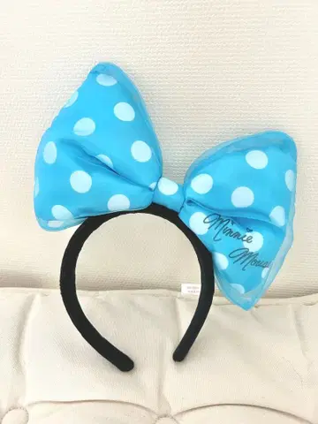 미니 머리띠 리본 스카이블루