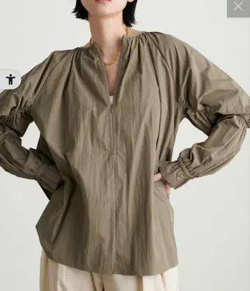 LARUTA(랄루타) 래글런 개더 슬리브 블라우스