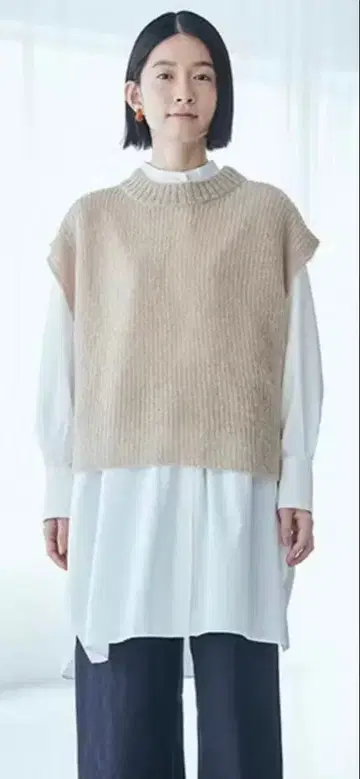 나카가와 마사시치 상점 레이어드 판초 베스트 새상품