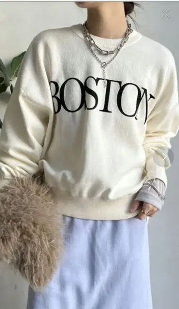 DOUDou 맨투맨 라이크 로고 풀오버