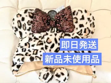 디즈니 미니 레오파드 무늬 팬캡 브라운