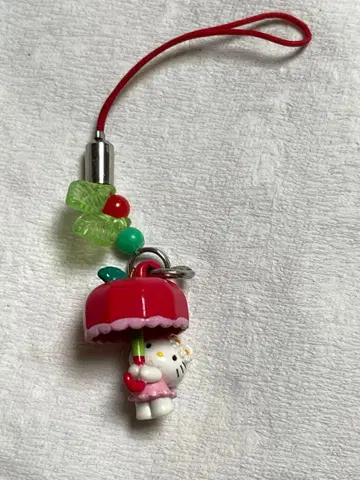 헬로키티 우산 스트랩 사과 레어