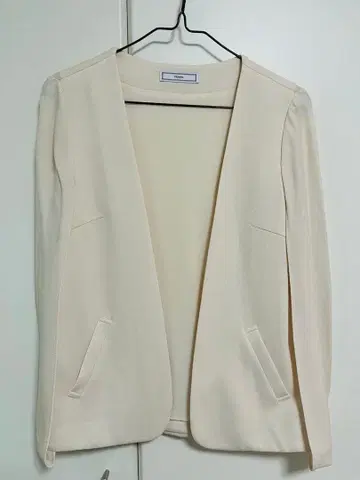 아이보리 노카라 자켓