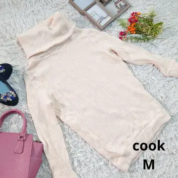 COOK 니트/스웨터 ( M ) 라이트 핑크/터틀넥