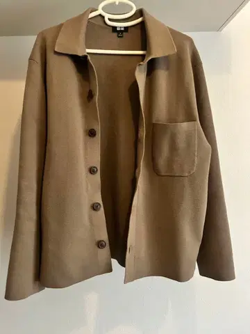 UNIQLO 밀라노 리브 셔츠 가디건 베이지 S
