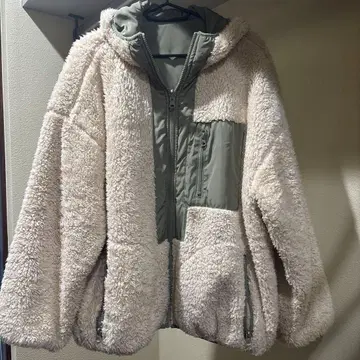 아이보리 플리스 자켓 M 리버서블