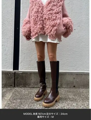 [ 새상품/미사용 ] AMAIL 아마일 롱 부츠 브라운 S 사이즈