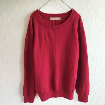ADAY INTHE LIFE 긴팔 니트 스웨터 크루넥 와인 레드