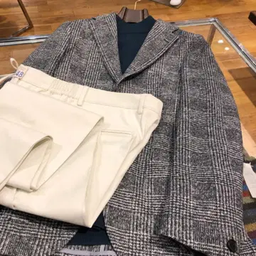 BEAMS F / NEW EASY 하운드 투스 자켓 46