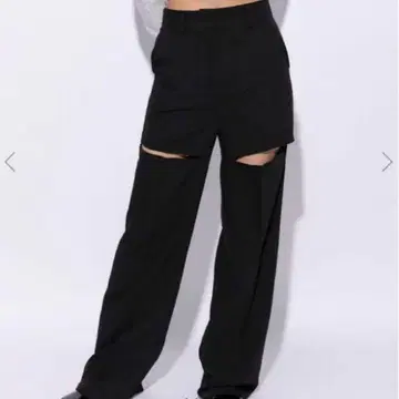 MELT THE LADY 후크 슬릿 슬랙스 팬츠