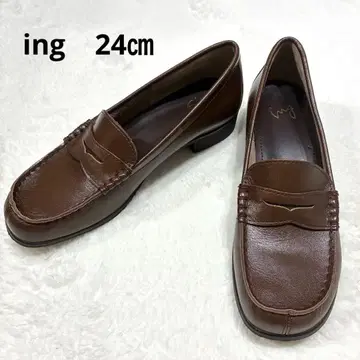 ing 잉그 로퍼 가죽 신발 브라운 24cm