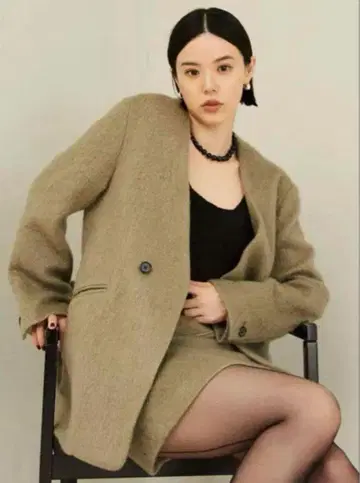 미스 로에 MIESROHE 샤기 노카라 자켓 사이즈 1