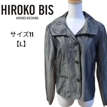 히로코비스 스냅 버튼 HIROKO BIS 자켓 얇은 소재 11 L