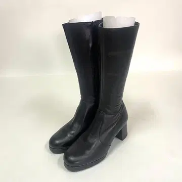 다이애나 DIANA 블랙 가죽 롱 부츠 힐 포함