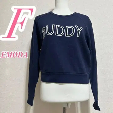 EMODA 에모다 네이비 화이트 트레이닝복 F 맨투맨 캐주얼