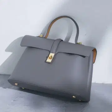 VIS 2WAY 꼬임 금장 장식 원 핸들 숄더백 그레이