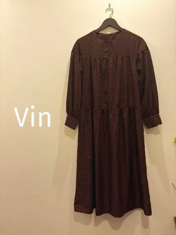 Vin 야마다야 플라워 프린트 티어드 원피스 긴팔