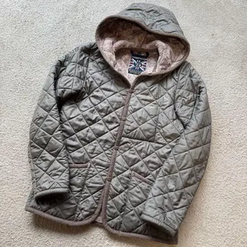 [새상품급] 라벤햄 퀼팅 자켓 보아 안감 38 카키 현행 택