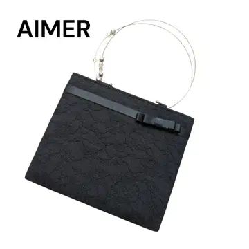 새상품급 AIMER 에메 결혼식 미니백 블랙 포멀백