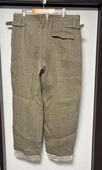 ZARA 자라 베이지 헤링본 트라우저 와이드 팬츠