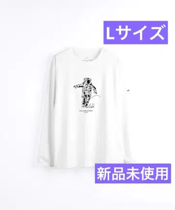 call&response 프린트 긴팔 티셔츠 우주비행사 화이트 L 사이즈