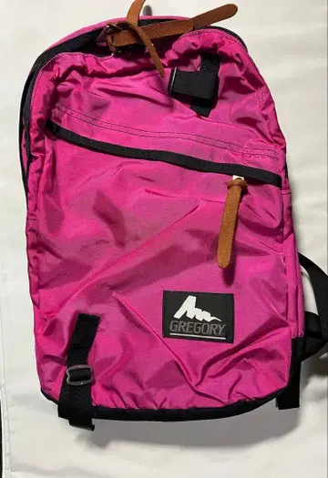 레어 모델 컨디션 최상 GREGORY 은색 택 데이팩 푸크시아