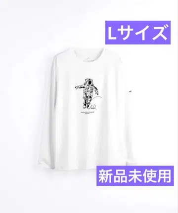call&response 프린트 긴팔 T셔츠 화이트 L 사이즈 우주비행사