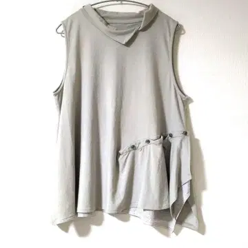 센소유니코 [자우] 슬리브리스 비대칭 튜닉 그레이