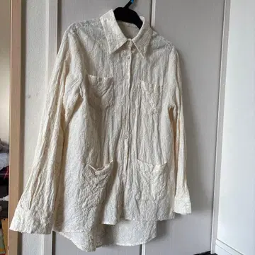 아이보리 레이스 셔츠 긴팔