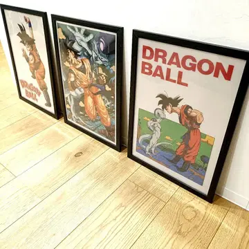 드래곤볼 아트 포스터 3종 세트 액자 포함 토리야마 아키라 A3 사이즈
