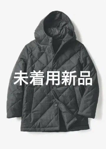 두클라쎄 DoCLASSE 울 퀼트 후디드 코트 차콜 M