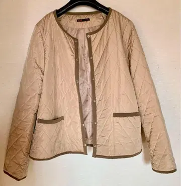 료코 키쿠치 퀼팅 자켓 베이지