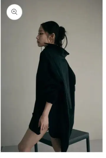 [ qualia ] peach skin shirt BLACK 데레스