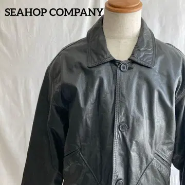 SEAHOP COMPANY 블랙 가죽 자켓