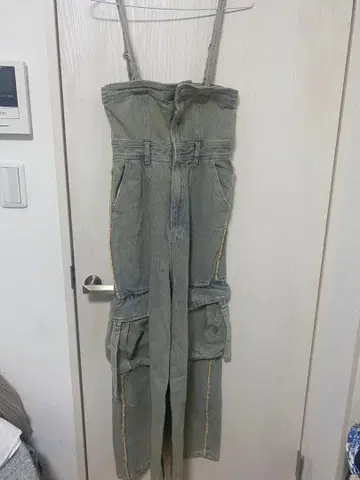 새상품급 [레이 카즌] 데님 콤비네존