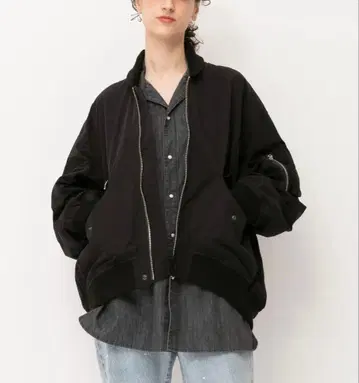 새상품 젬블 Johnbull 숄카라 플라이트 블루종 블랙