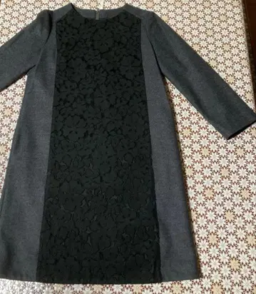 그레이와 블랙 레이스 원피스