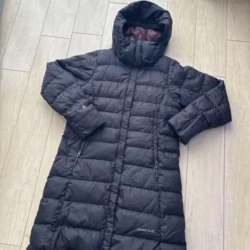 몽벨 mont-bell 트래블 다운 롱 코트 S 블랙