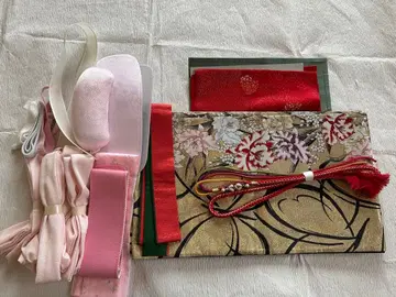 후리소데용 후쿠로 오비, 오비 장식 천, 허리띠, 기모노 착용법 세트