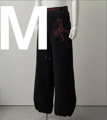 GRANCY 큐빅 디자인 레이어드 맨투맨 팬츠 M