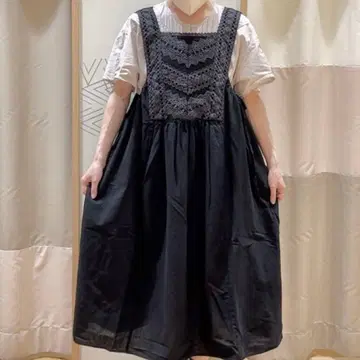 사만사 모스모스 슬리브리스 레이스 원피스