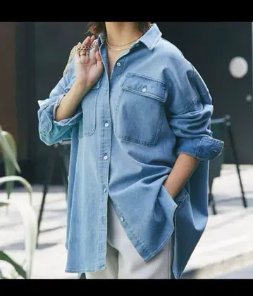 Healthy denim/헬시 데님 Almond 데님 셔츠 사이즈 1