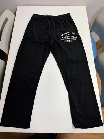 LYFT 블랙 파일 원단 팬츠 M
