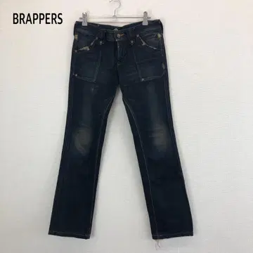 BRAPPERS 데미지 가공 스트레이트 데님 청바지