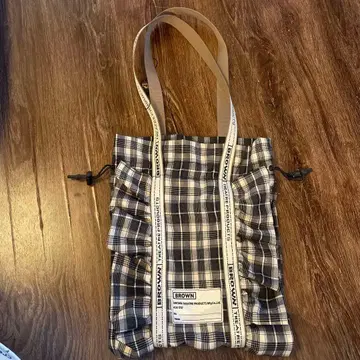 BROWNIE 체크 무늬 토트백