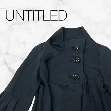 [언타이틀드] 아우터 자켓 블랙 심플 무지 숏 기장 페플럼