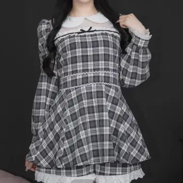 pium 코튼 프릴 도리 긴팔 셋업