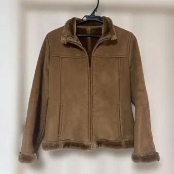 뉴요커 브라운 무스탕 자켓 지퍼 포함 (9호)